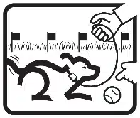 Pet Fence Canada's play and train logo.