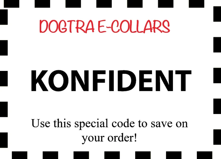 Konfident Kanines Dogtra e-collar coupon.